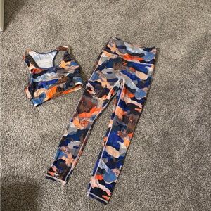 Fabletics Colorful Camouflage Activewear Set